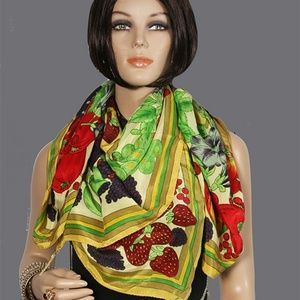Fruit palette Printed Silk Scarf